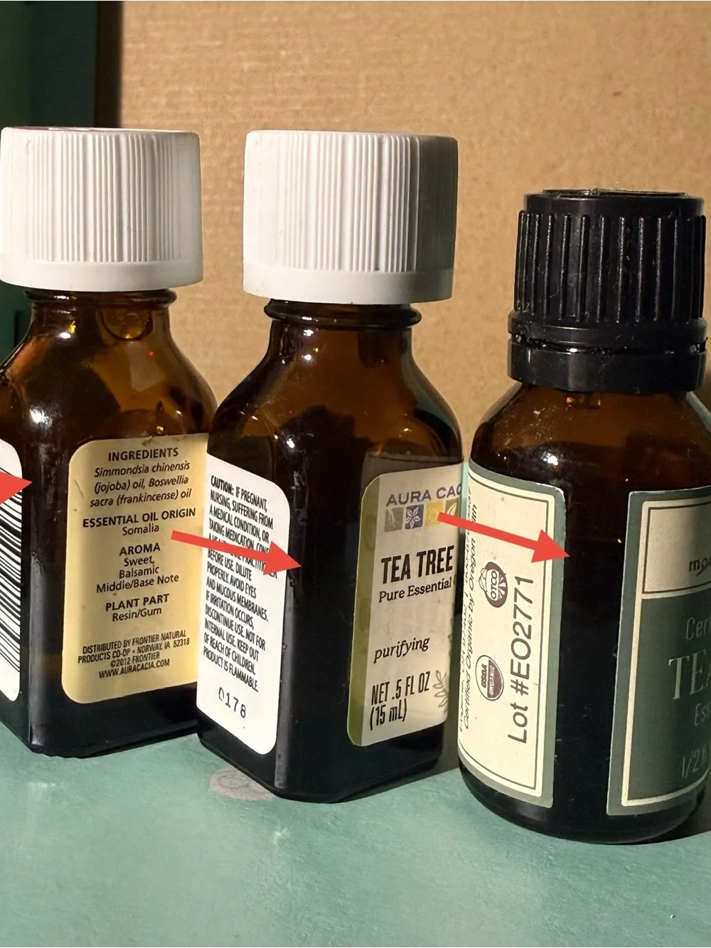 Aura Cacia bundle bottles